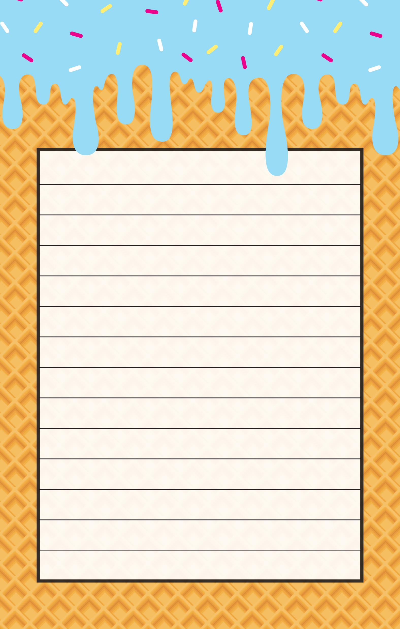 CAMP NOTEPAD-BLUE ICE CREAM DRIPS